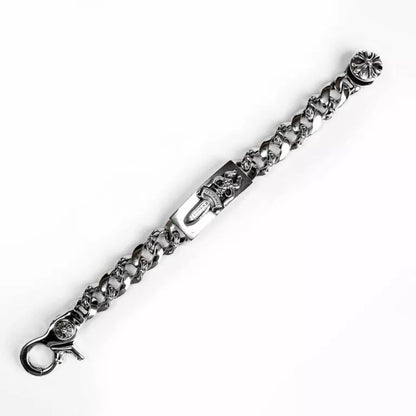 DAGGER ID FANCY LINK CLIP BRACELET 6