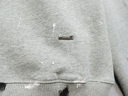 Amiri Paint Splatter Hoodie Grey