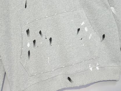 Amiri Paint Splatter Hoodie Grey