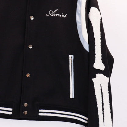 AMIRI letter logo print bone patch jacket