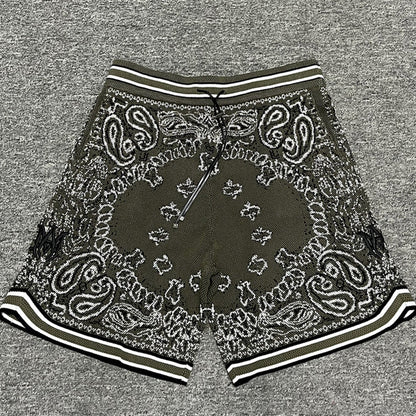 AMIRI Bandana Print B-Ball Drawstring Shorts