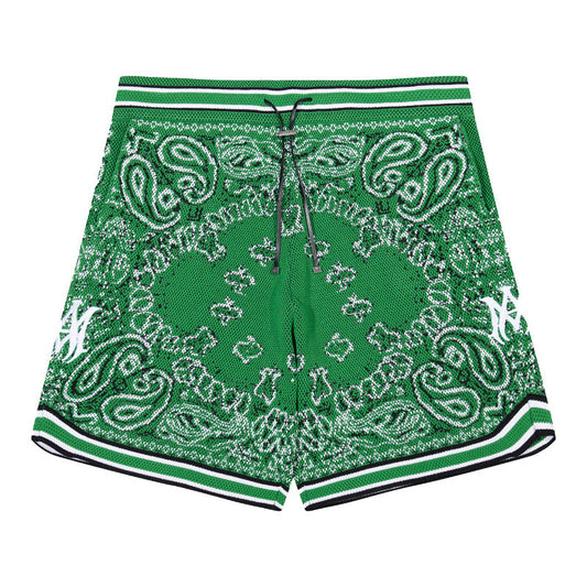 AMIRI Bandana Print B-Ball Drawstring Shorts